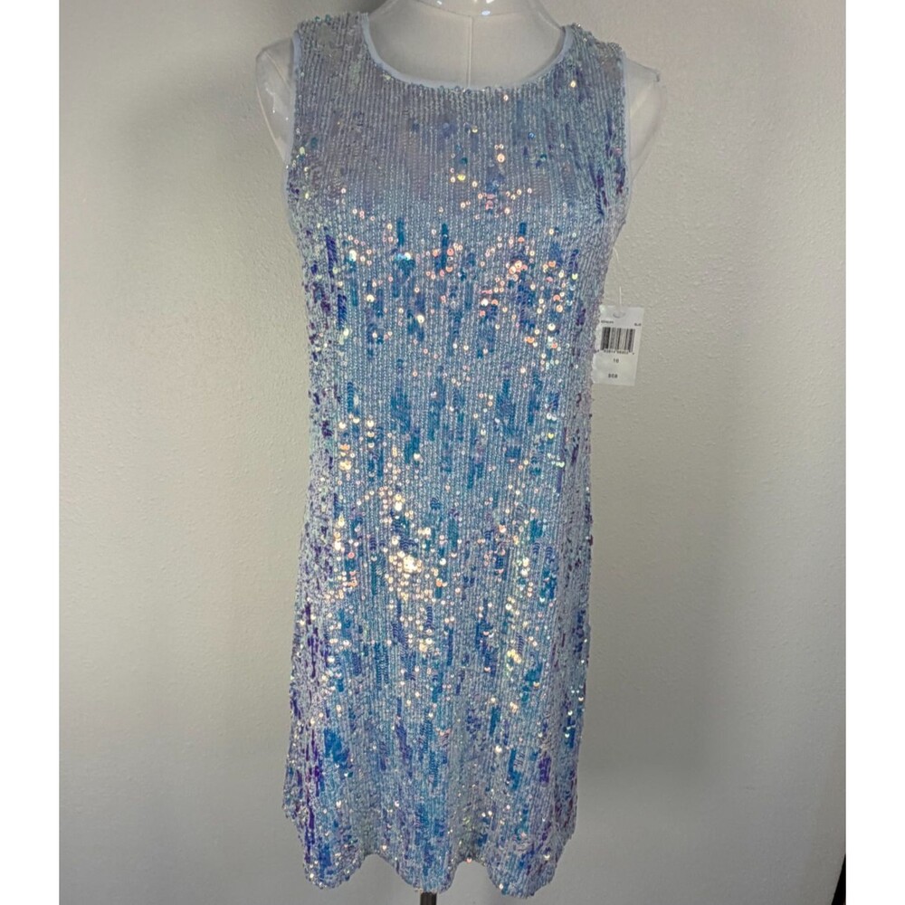 Lilt Sequin Dress Womens 16 Blue Sleeveless Party Cocktail Formal NWT
